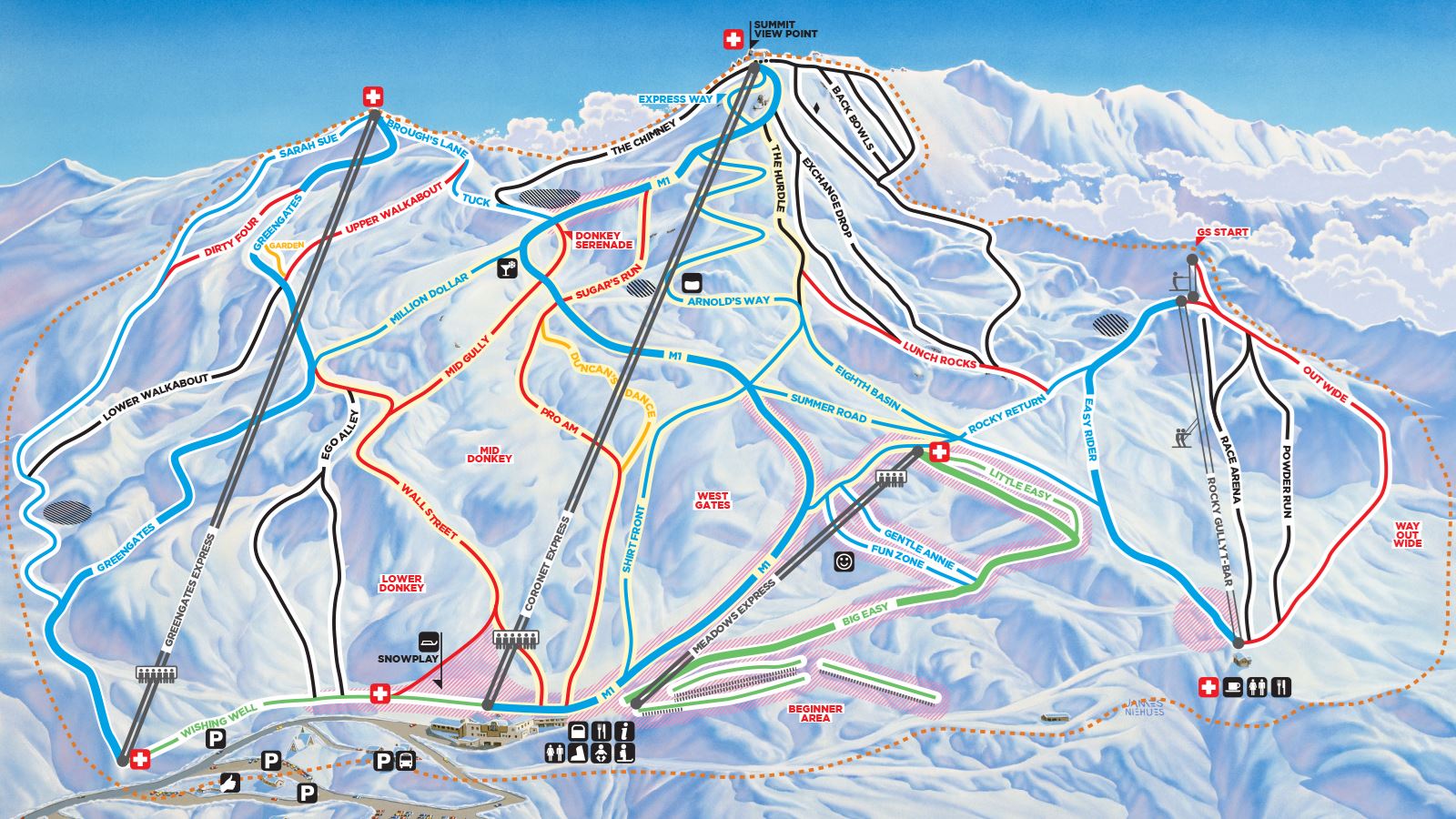 Coronet Peak Trail Map