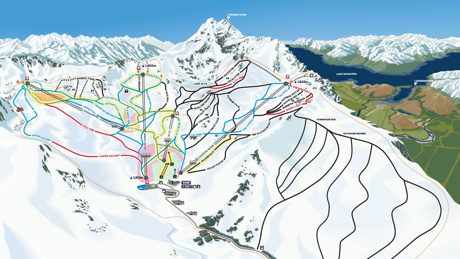 The Remarkables Trail Map