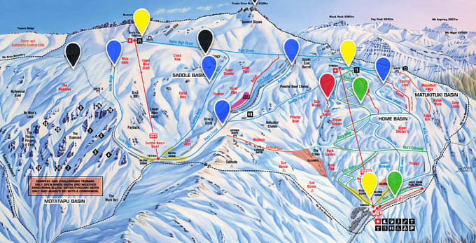 Treble Cone Trail Map