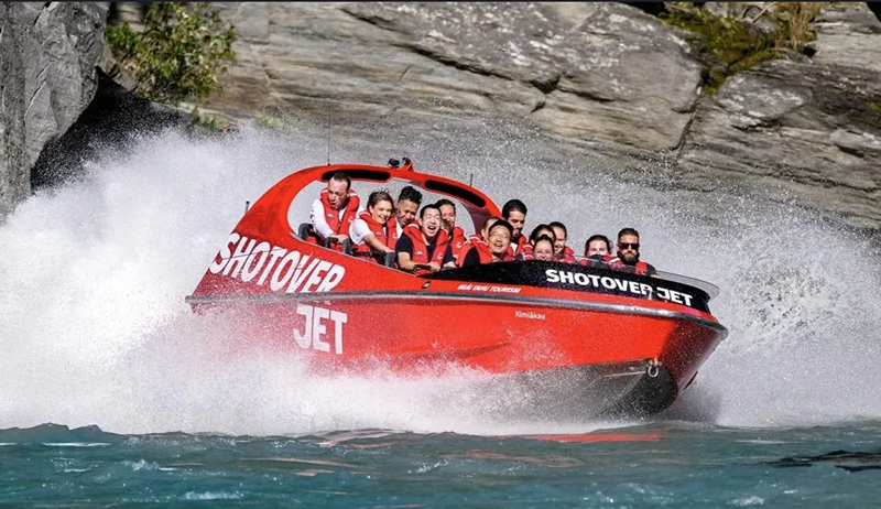 Jet boat in Queenstown