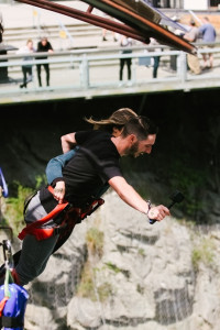 Thrill of overcoming fear on bungy jump
