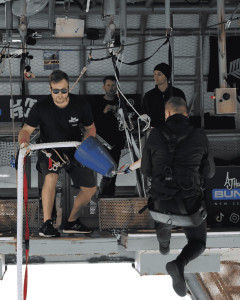 Overcoming fear on bungy platform