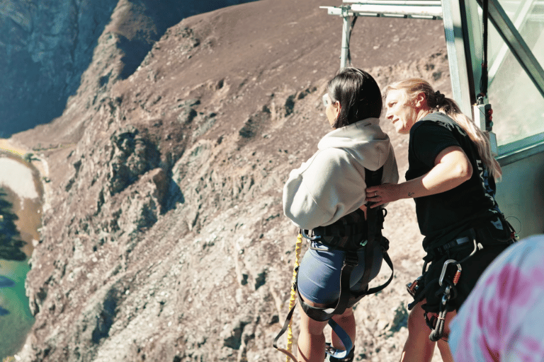 Nevis bungy jump canyon edge